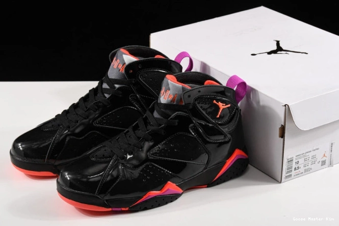 Retro 313358-006 7 Black Patent Jordan Air 0710